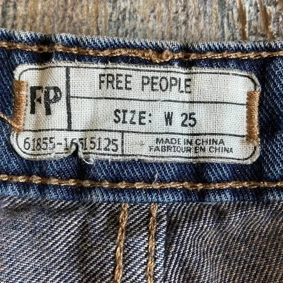 Free People| Striped Jeans Shorts - Picture 3 of 8